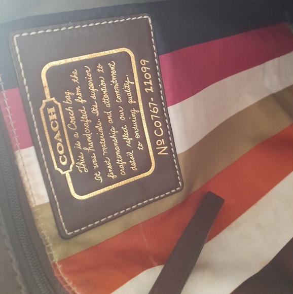 Coach signature stripe large tote bag - Picture 2 of 9